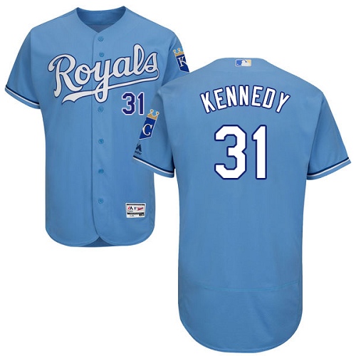 Royals #31 Ian Kennedy Light Blue Flexbase Authentic Collection Stitched MLB Jersey