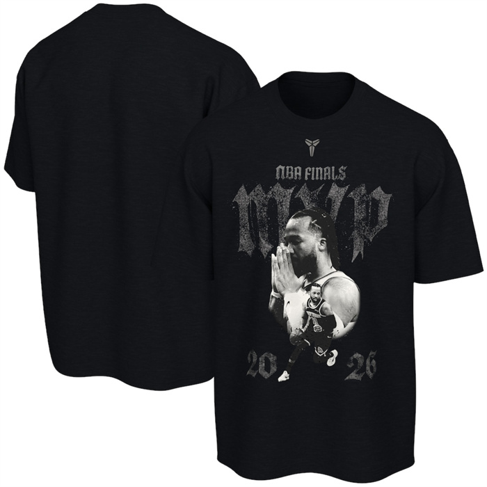 Men's New York Knicks Jalen Brunson Black 2026 Finals MVP T-Shirt