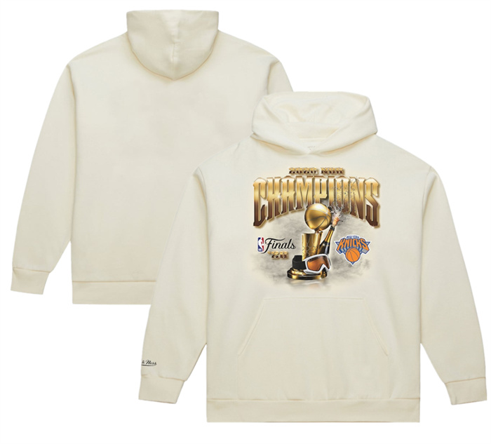 Men's New York Knicks Cream 2026 Finals Champions Hoodie Men's New York Knicks Cream 2026 Finals Champions Hoodie