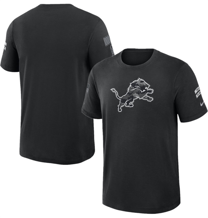 Men's Detroit Lions Black 2026 Salute to Service Sideline Dri-FIT T-Shirt