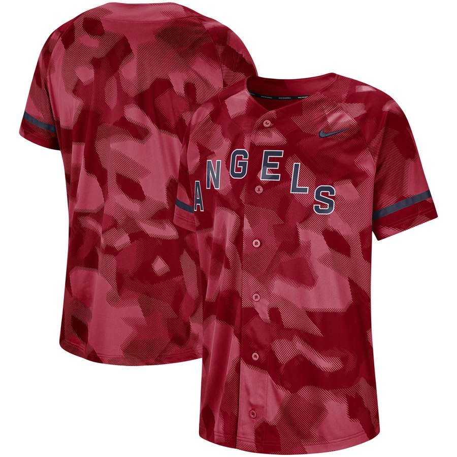 Los Angeles Angels Nike Camo Jersey Red