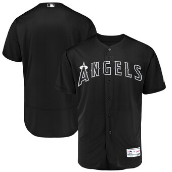 Los Angeles Angels Blank Majestic 2019 Players' Weekend Flex Base Authentic Team Jersey Black