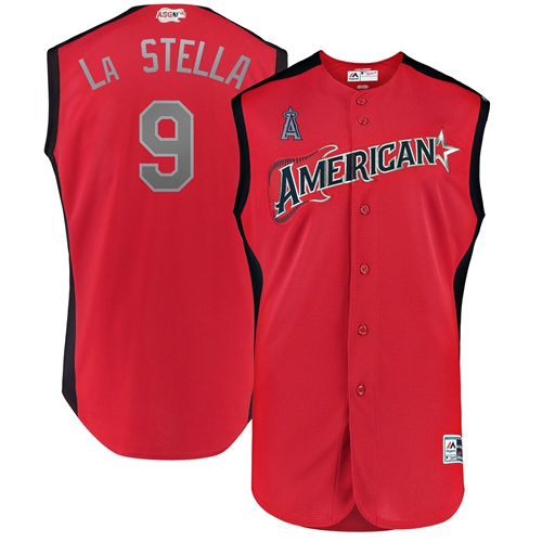 Angels of Anaheim #9 Tommy La Stella Red 2019 All-Star American League Stitched MLB Jersey