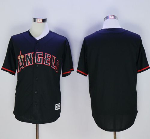 Angels of Anaheim Blank Black New Cool Base Fashion Stitched MLB Jersey