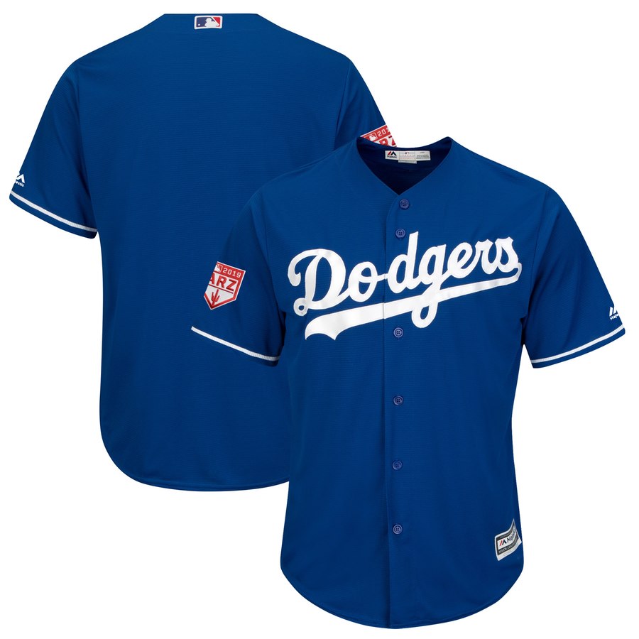 Dodgers Blank Royal 2019 Spring Training Cool Base Stitched MLB Jersey