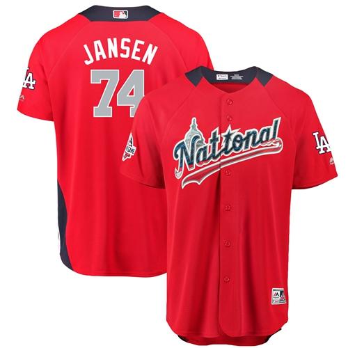 Dodgers #74 Kenley Jansen Red 2018 All-Star National League Stitched MLB Jersey