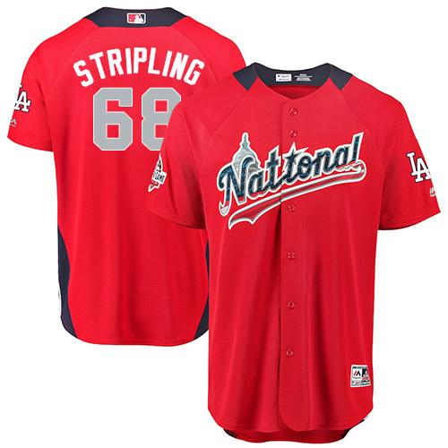 Dodgers #68 Ross Stripling Red 2018 All-Star National League Stitched MLB Jersey
