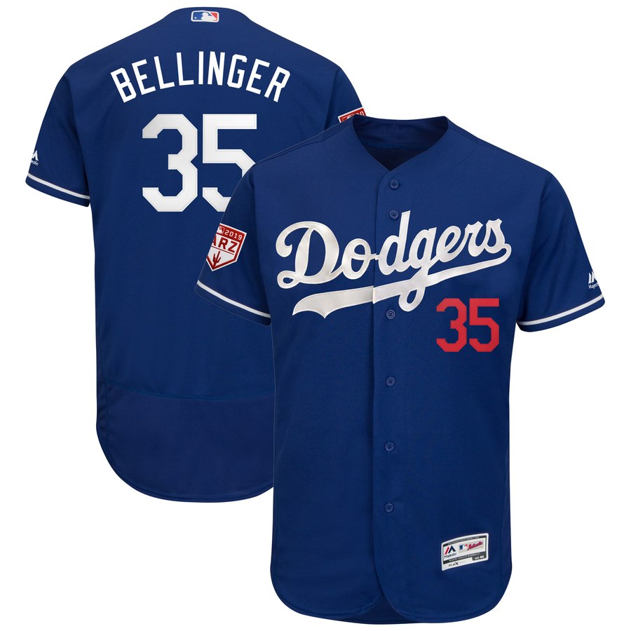 Dodgers #35 Cody Bellinger Royal 2019 Spring Training Flex Base Stitched MLB Jersey