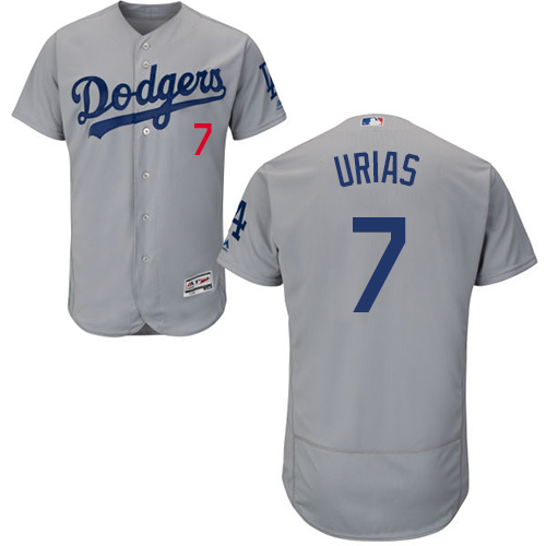 Dodgers #7 Julio Urias Grey Flexbase Authentic Collection Stitched MLB Jersey
