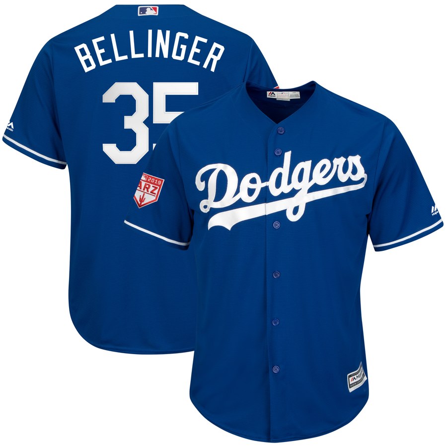 Dodgers #35 Cody Bellinger Royal 2019 Spring Training Cool Base Stitched MLB Jersey
