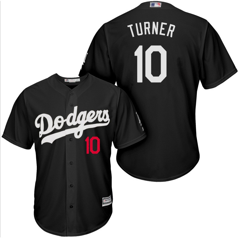 Dodgers #10 Justin Turner Black Turn Back The Clock Stitched MLB Jersey