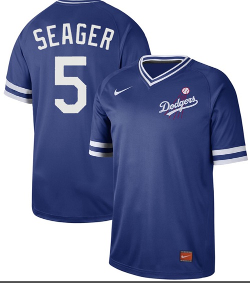 Nike Dodgers #5 Corey Seager Royal Authentic Cooperstown Collection Stitched MLB Jersey