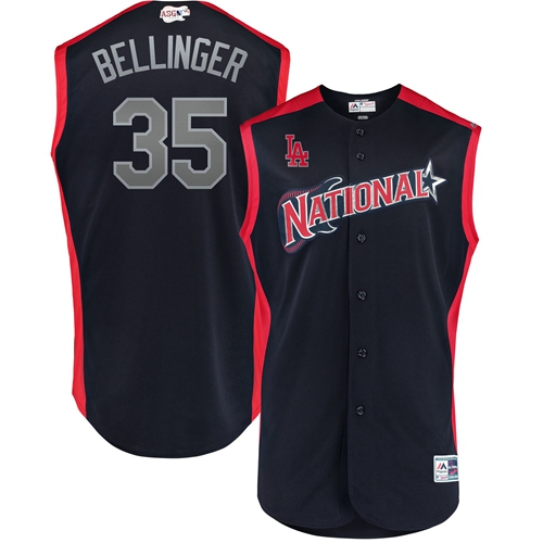 Dodgers #35 Cody Bellinger Navy 2019 All-Star National League Stitched MLB Jersey