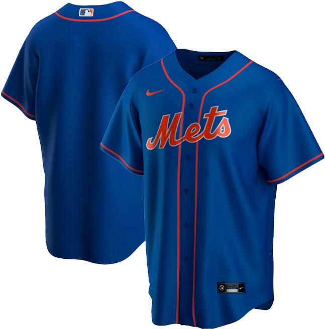 Men's New York Mets Blank Blue MLB Cool Base Stitched Jersey