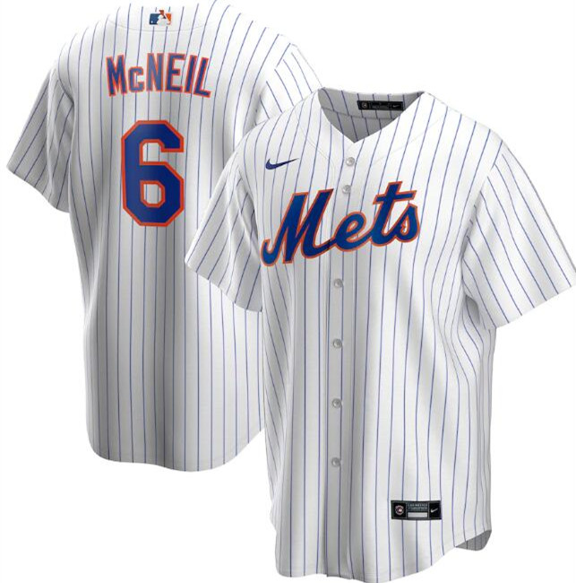 Men's New York Mets #6 Jeff McNeil White MLB Cool Base Stitched Jersey