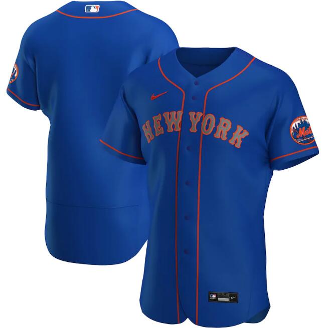 Men's New York Mets Blank New Blue MLB Flex Base Stitched Jersey