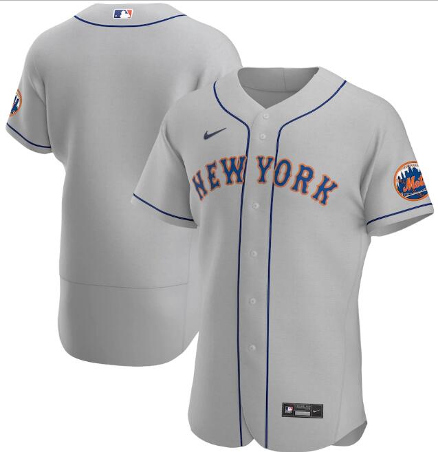 Men's New York Mets Blank Grey MLB Flex Base Stitched Jersey