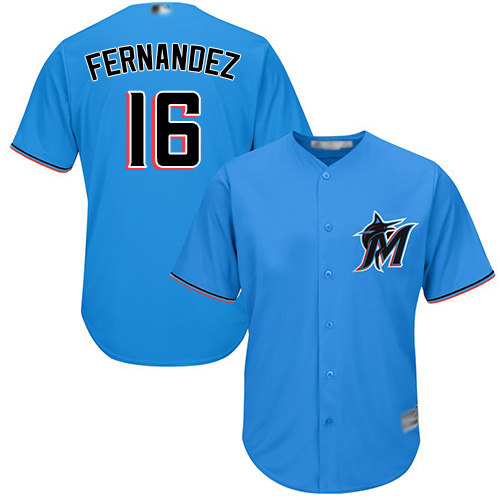 marlins #16 Jose Fernandez Blue New Cool Base Stitched MLB Jersey