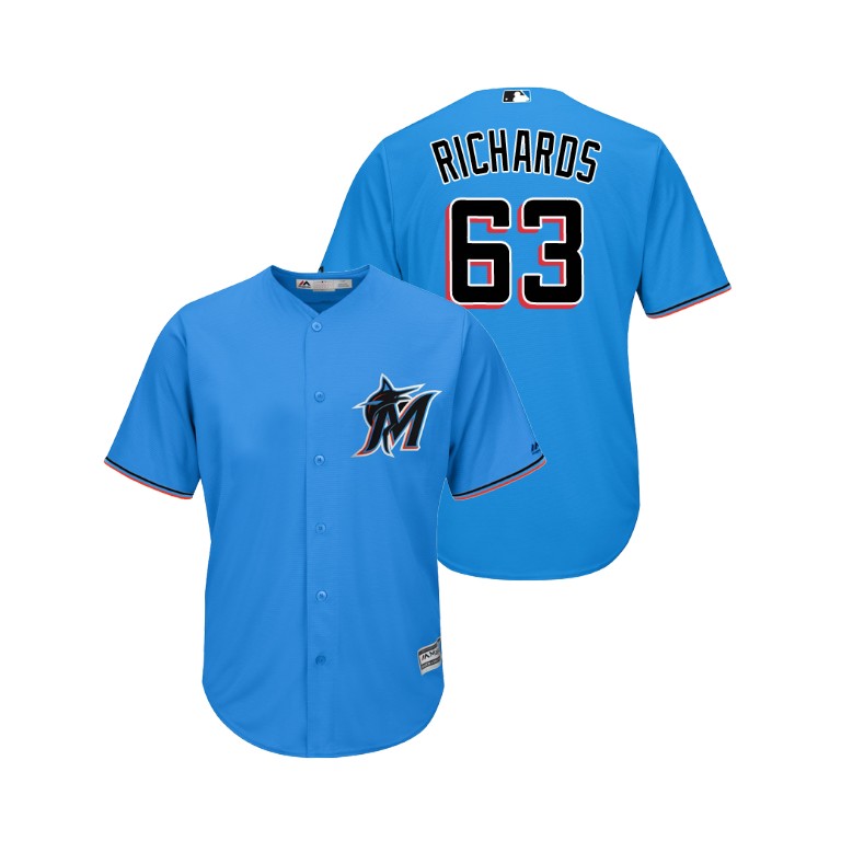 marlins #63 Trevor Richards Blue Alternate 2019 Cool Base Stitched MLB Jersey