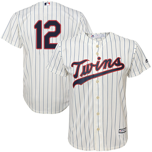 Twins #12 Jake Odorizzi Cream Strip Cool Base Stitched MLB Jersey