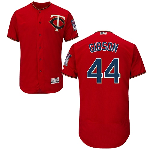 Twins #44 Kyle Gibson Red Flexbase Authentic Collection Stitched MLB Jersey