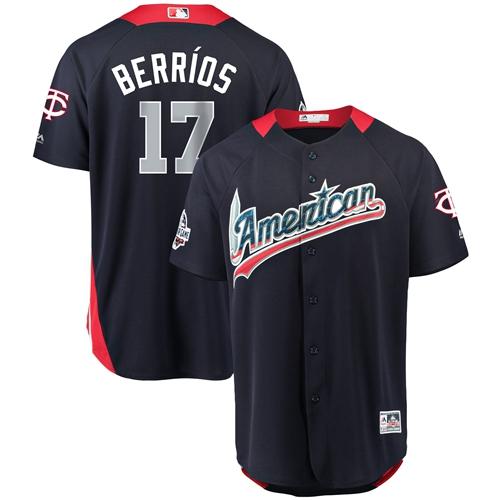 Twins #17 Jose Berrios Navy Blue 2018 All-Star American League Stitched MLB Jersey