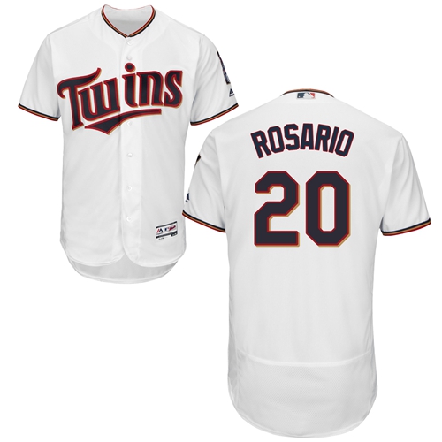 Twins #20 Eddie Rosario White Flexbase Authentic Collection Stitched MLB Jersey