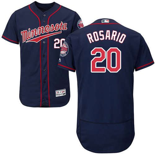 Twins #20 Eddie Rosario Navy Blue Flexbase Authentic Collection Stitched MLB Jersey