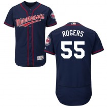 Twins #55 Taylor Rogers Navy Blue Flexbase Authentic Collection Stitched MLB Jersey