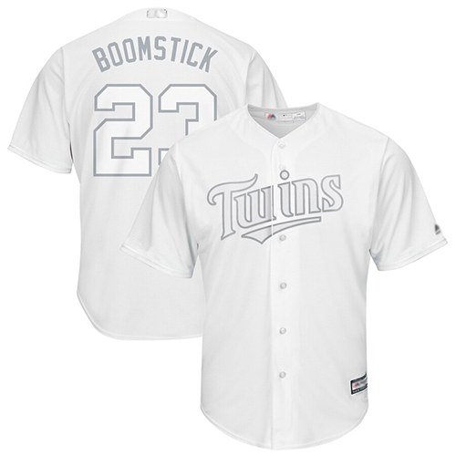 Twins #23 Nelson Cruz White "Boomstick" Players Weekend Cool Base Stitched MLB Jersey