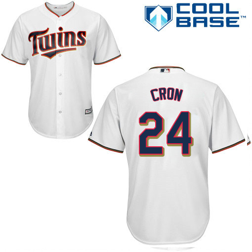 Twins #24 C.J. Cron White Cool Base Stitched MLB Jersey