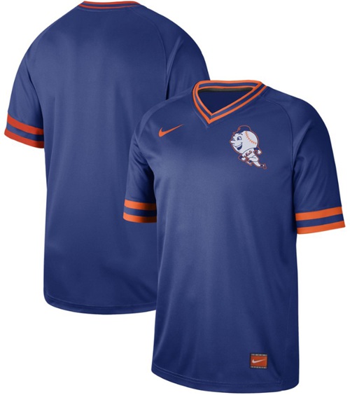 Nike Mets Blank Royal Authentic Cooperstown Collection Stitched MLB Jersey