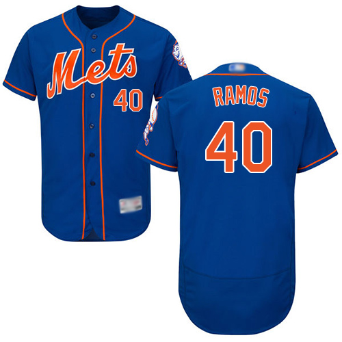 Mets #40 Wilson Ramos Blue Flexbase Authentic Collection Stitched MLB Jersey