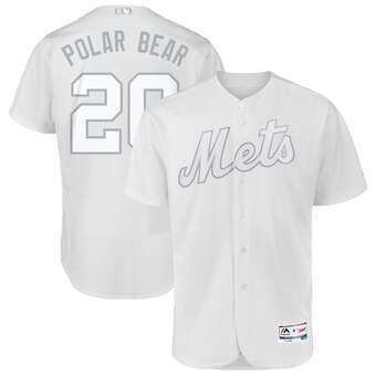 New York Mets #20 Pete Alonso Polar Bear Majestic 2019 Players' Weekend Flex Base Authentic Player Jersey White