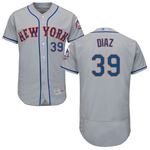 Mets #39 Edwin Diaz Grey Flexbase Authentic Collection Stitched MLB Jersey