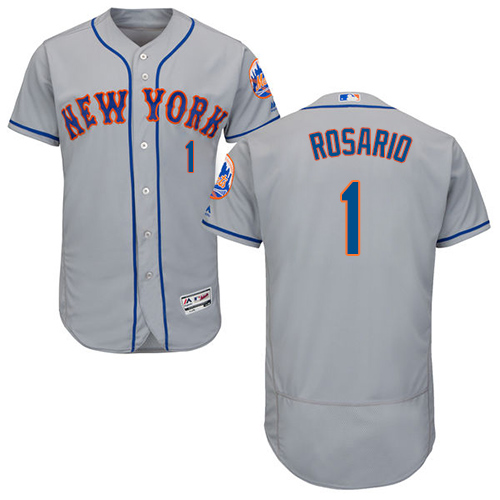 Mets #1 Amed Rosario Grey Flexbase Authentic Collection Stitched MLB Jersey