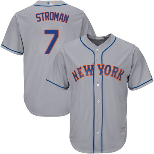 Mets #7 Marcus Stroman Grey New Cool Base Stitched MLB Jersey