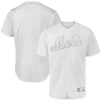 New York Mets Blank Majestic 2019 Players' Weekend Flex Base Authentic Team Jersey White