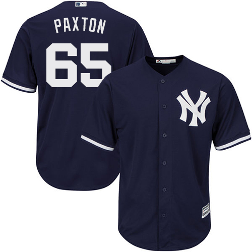 Yankees #65 James Paxton Navy Blue New Cool Base Stitched MLB Jersey