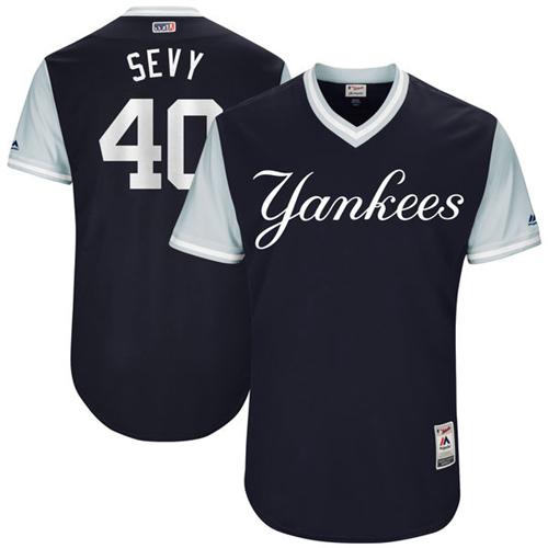 Yankees #40 Luis Severino Navy "Sevy" Players Weekend Authentic Stitched MLB Jersey
