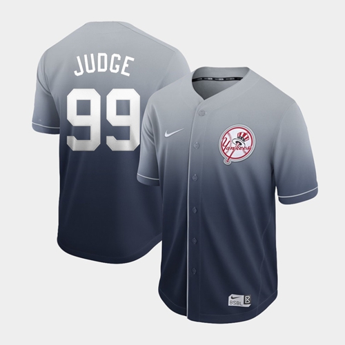 Nike Yankees #99 Aaron Judge Navy Fade Authentic Stitched MLB Jersey