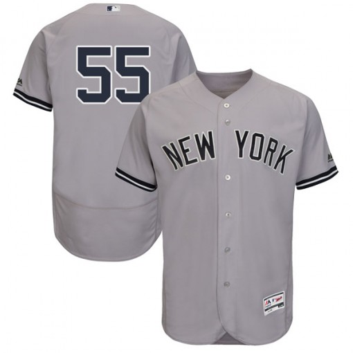 Yankees #55 Domingo German Grey Flexbase Authentic Collection Stitched MLB Jersey