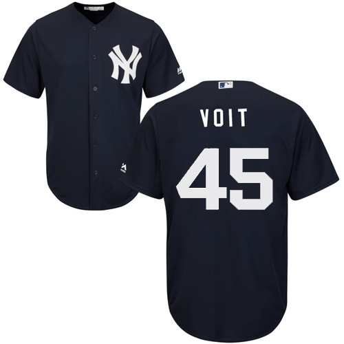 New York Yankees #45 Luke Voit Majestic Cool Base Jersey Navy