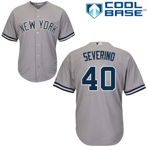 Yankees #40 Luis Severino Grey New Cool Base Stitched MLB Jersey