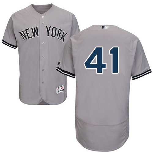 Yankees #41 Miguel Andujar Grey Flexbase Authentic Collection Stitched MLB Jersey