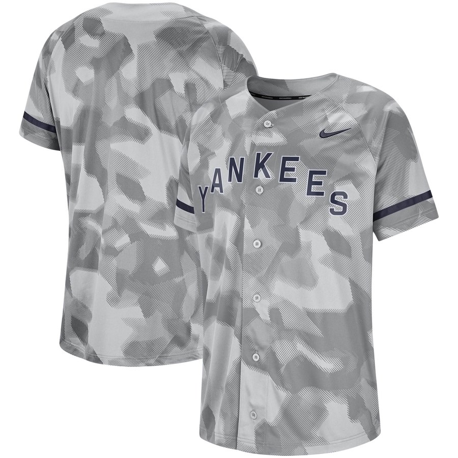 New York Yankees Nike Camo Jersey Gray