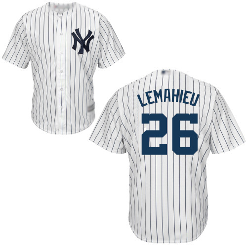 Yankees #26 DJ LeMahieu White Strip New Cool Base Stitched MLB Jersey