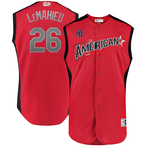 Yankees #26 DJ LeMahieu Red 2019 All-Star American League Stitched MLB Jersey