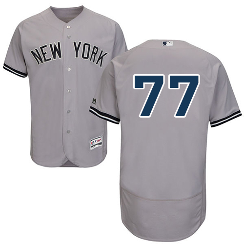 Yankees #77 Clint Frazier Grey Flexbase Authentic Collection Stitched MLB Jersey