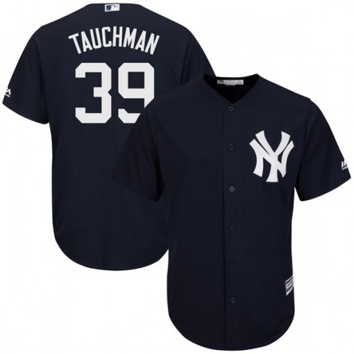 Yankees #39 Mike Tauchman Navy Blue New Cool Base Stitched MLB Jersey